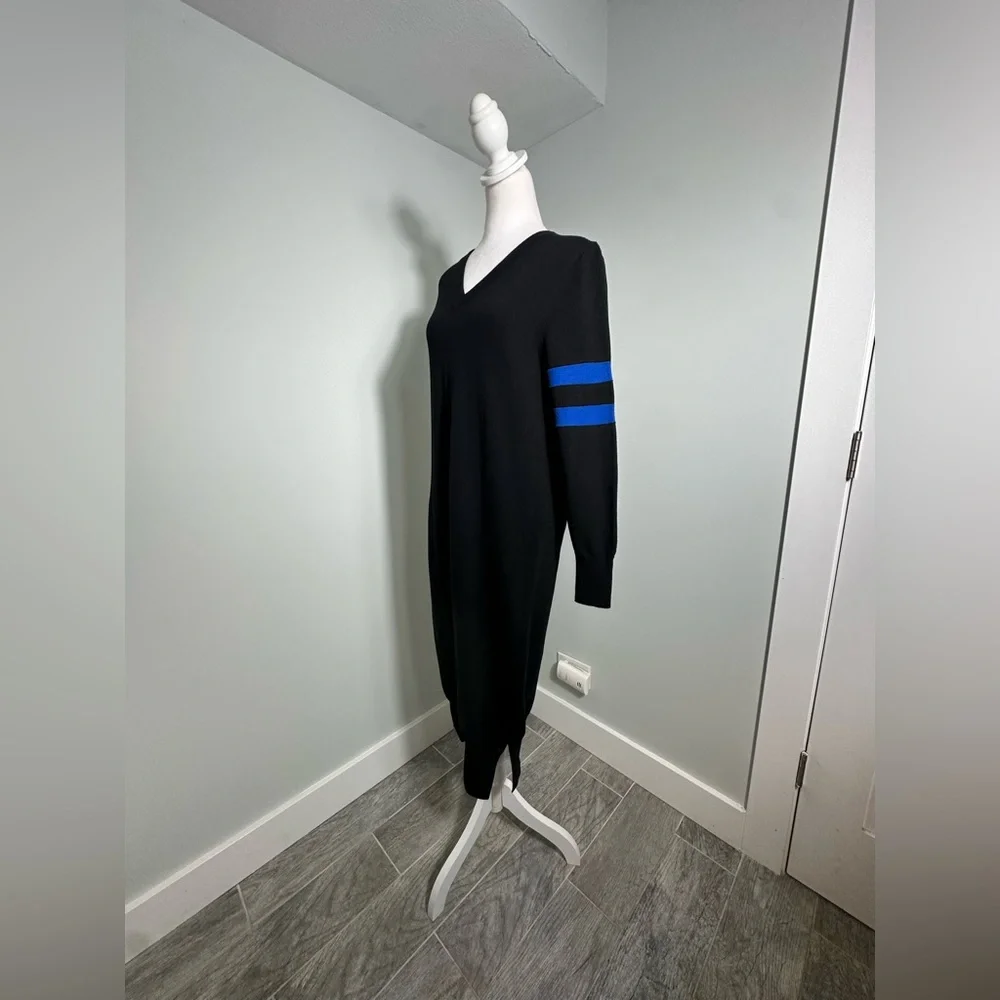 T Alexander Wang Merino Wool V Neck  Designer Black Sweater Dress Size Small - Picture 5 of 16